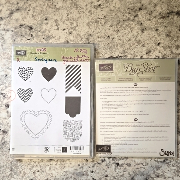 Stampin' Up! Other - New Stampin' Up! Hearts A Flutter Stamp Set & Hearts A Flutter Framelits Dies